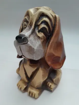Vintage Basset Hound Sad Dog Piggy Type Bank - Hong Kong - Plastic