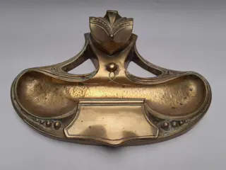 Antique Art Nouveau Brass Inkwell - 1920s