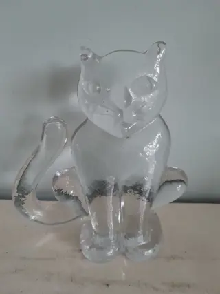 Kosta Boda Bertil Vallien Zoo Series Art Glass Cat Figurine