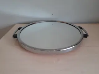 Vintage art deco mirror chrome serving tray