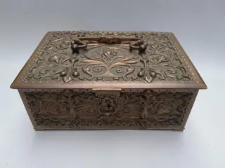 Antique Jugendstil - Art nouveau 1920s German Brass Jewelry box