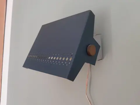 Vintage verstelbare wandlamp geperforeerd metaal Hoogervorst