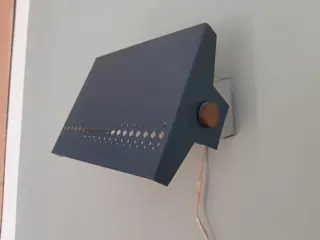 Vintage verstelbare wandlamp geperforeerd metaal Hoogervorst