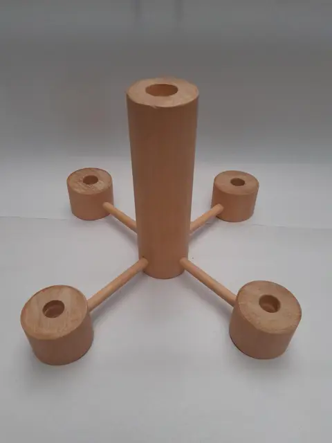 vintage wooden candlestick - design