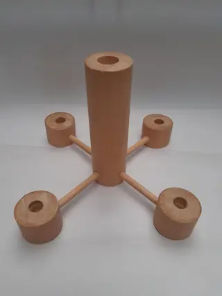vintage wooden candlestick - design