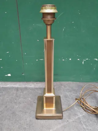 vintage messing tafellamp - lampvoet 80s - hollywood regency