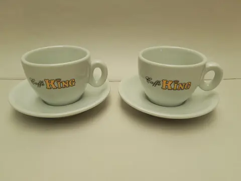 set van 2 koffie kop en schotels Caffe King - Italië