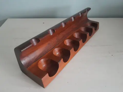 Vintage Jean Gillon - Italma Wood Art - pipe rack - 6 pipes - tobacciana