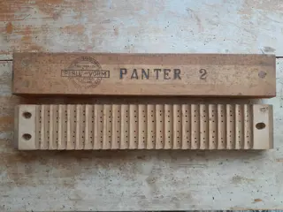 Vintage Panter 2 houten sigarenmal Perlu Vorm - L. Bezemer - antiek Nederlands