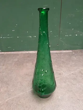 Empoli groene glazen fles - Empoli-karaf - jaren 60 - Italië