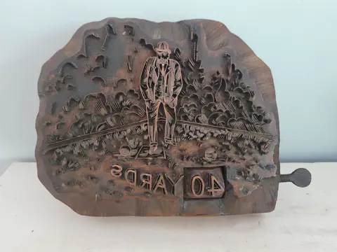 40 Yards bowls Smith & Howarth Manchester vintage Cotton Printing Block 1900s 1907 England