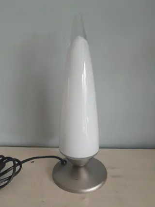 Postmodern table lamp | Cone shaped glass | Massive | vintage 80's