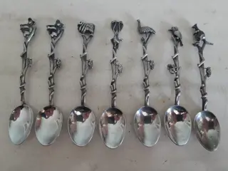 Australia Souvenir Spoons With Animals Silverplate - Set of 7