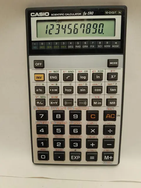 vintage Casio fx-590 scientific calculator