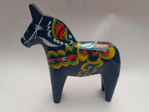 Blauw Dala paard Zweden - Nils Olsson