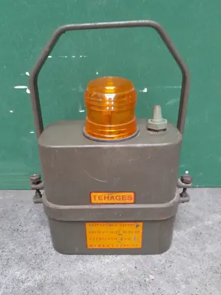 vintage gevarenlamp Nederlands leger - Tehages - 70s