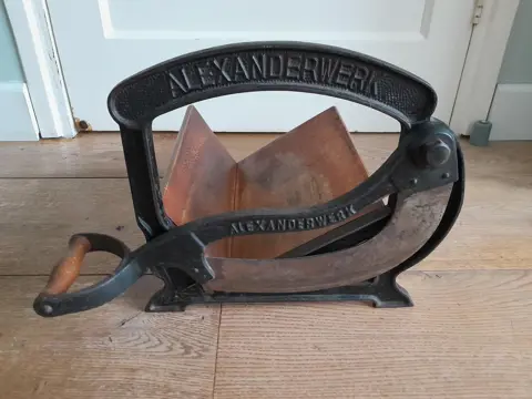 vintage Alexanderwerk brood snijmachine broodmes