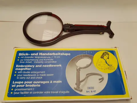 Vintage naaivergrootglas - vergrootglas handwerk