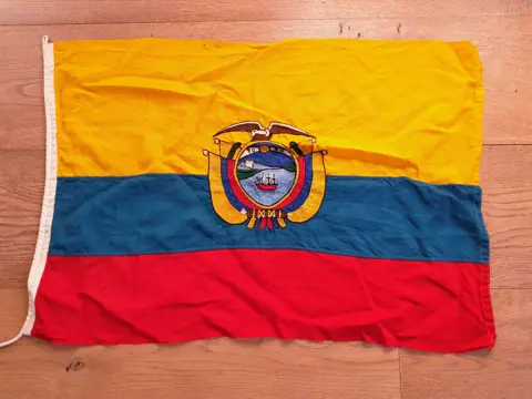 Vintage flag of Ecuador