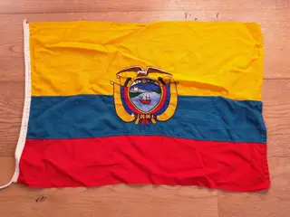 Vintage flag of Ecuador
