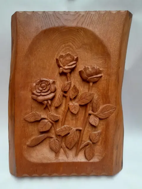 Vintage rose woodcarving