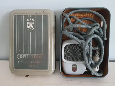 Vintage Grundig Dynamisches Mikrofon GDM 12 - Duitsland - jaren 50