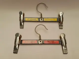 Vintage L'Idéal broekhanger - uitschuifbaar - set van 2