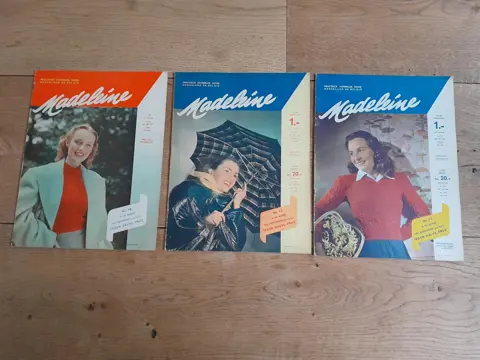set of 3 Madeleine vintage Dutch fashion magazines 1947 1948 - 40s 50s