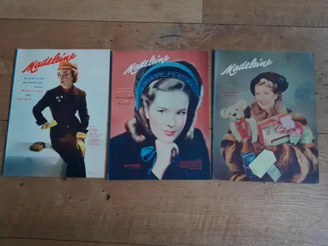 set of 3 Madeleine vintage Dutch fashion magazines 1948 1949 - 40s 50s