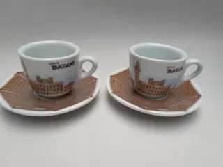 Caffè Batani koffie espresso kop en schotels - set van 2