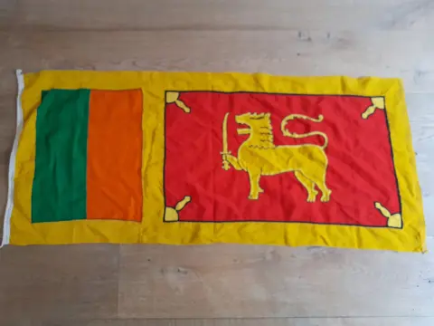 Vintage flag of Sri Lanka