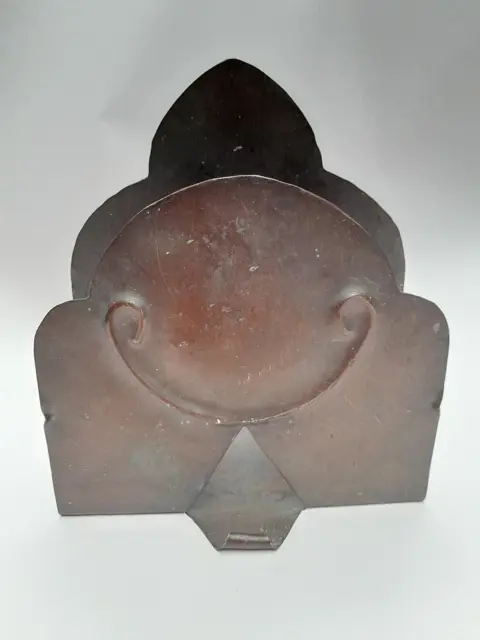 antieke koperen envelophouder of servethouder Amsterdamse School - art deco