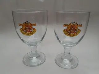 Vintage bierglas Grimbergen - Belgie - set van 2