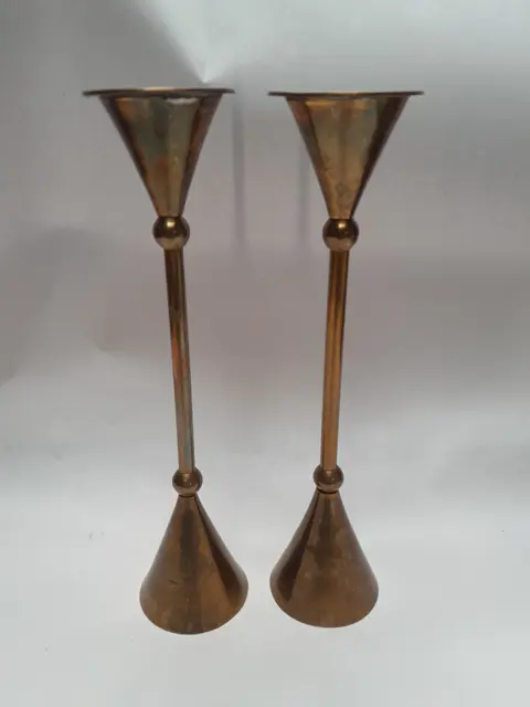 vintage brass candle holders by Christian de Beaumont - set of 2