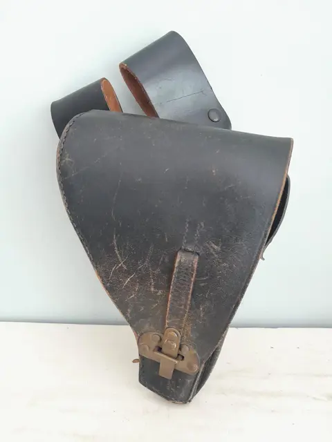 vintage lederen pistool holster - Nederlandse politie - jaren 40-50