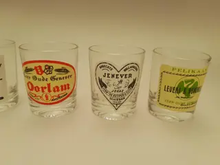 Vintage Dutch Jenever Vieux shot glasses - set of 6