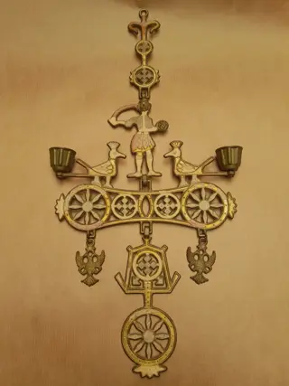Vintage Byzantijns kruis - kandelaar