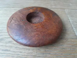 Hand turned burl wood tea light candle holder Signed by David Joubert Australia - red gum burl