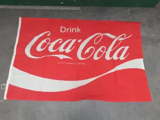 Vintage Dutch large Coca Cola flag