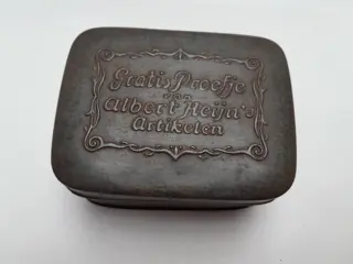 oud blikje Albert Heijn - Gratis proefje Albert Heijn artikelen