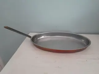 Oval Copper Fish Pan by Spring Culinox Switzerland with Brass Handle