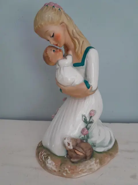 Vintage beeldje moeder en kind baby - Goebel Duitsland