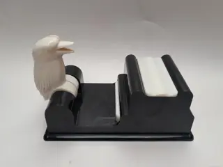 Vintage Black & Cream Bakelite Kookaburra Cigarette Dispenser