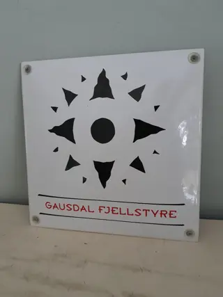 Emaille reclamebord  “Gausdal Fjellstyre” uit Noorwegen