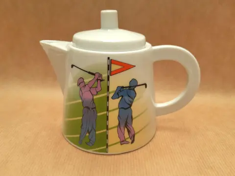 Vintage Veltmann Weiden Vip Collection kleine theepot - golfer