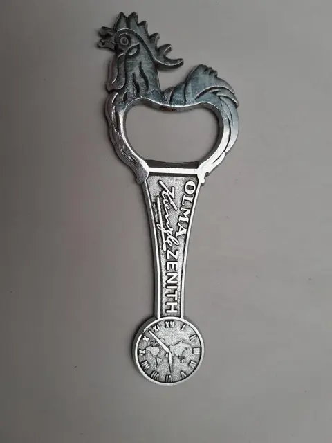 vintage Olma Kienzle Zenith bottle opener - Reveil H & V - rooster