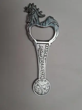 vintage Olma Kienzle Zenith bottle opener - Reveil H & V - rooster