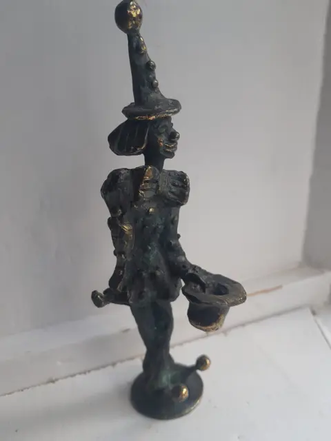 Sculptuur clown - Verbronst tin - Corry Ammerlaan van Niekerk