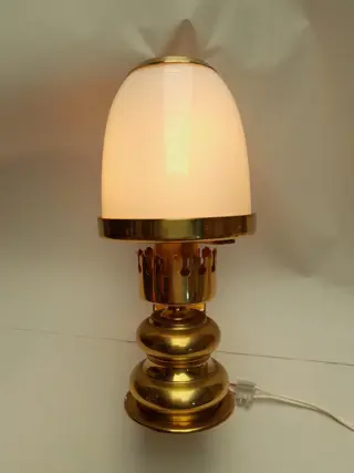 vintage messing scheepslamp met glas - wandlamp