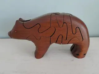 Vintage wooden bear 3D puzzle sculpture  by Evans